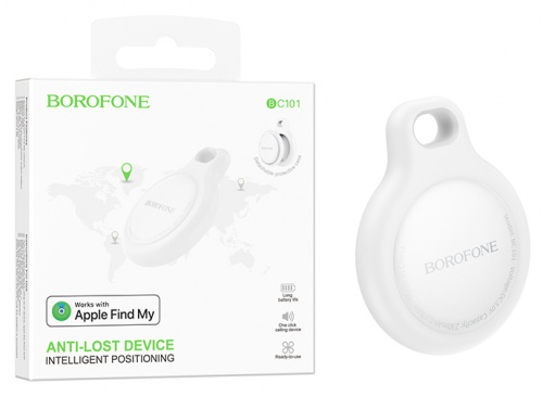 Портативный GPS трекер Borofone BC101 Exquisite smart positioning anti-lost device (Frost White) (43