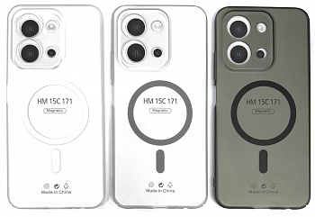 Задняя накладка для Xiaomi Redmi 15C пластиковая техпакет с MagSafe в ассортименте
