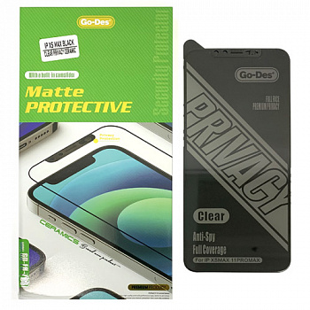 Защитное стекло для iPhone XS MAX/ 11 Pro MAX (6.5) Ceramics Privacy Go-Des