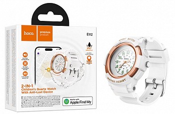 Детские кварцевые часы Hoco E112 children's quartz watch with anti-lost device (White)