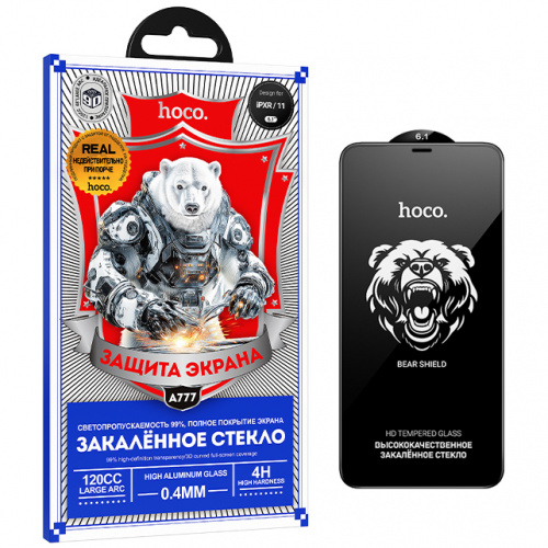 Защитное стекло для iPhone XR/ 11 (A777) Hoco Bear Shield full screen HD (32)