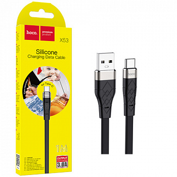 Кабель Hoco X53 (USB toType-C) Angel silicone charging (Black) (31)