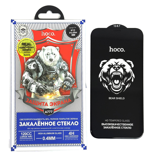 Защитное стекло для Apple iPhone 12 Pro MAX (A777) Hoco Bear Shield full screen HD (32)