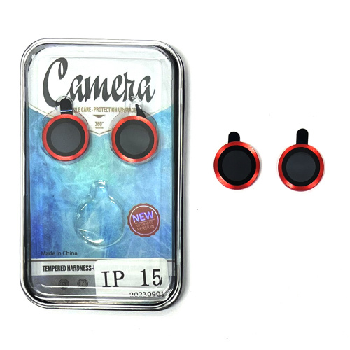 Защитное стекло на камеру для iPhone 15/ 15 Plus (Red)