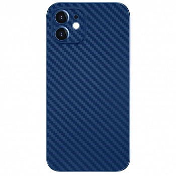 Задняя накладка для iPhone 13 карбон Blue K-DOO