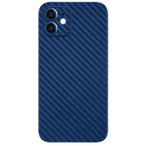 Задняя накладка для iPhone 13 карбон Blue K-DOO