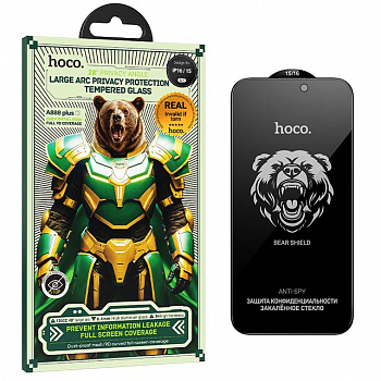Защитное стекло для Apple iPhone 16/ 15 (A888 Plus) Hoco Bear Shield series full Anti Spy (32)