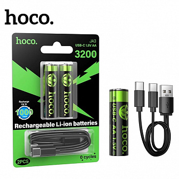 Аккумулятор Hoco JA3 AA rechargeable lithium battery (2PCS) (Black) (24)