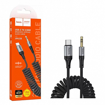 Кабель AUX 3,5 на Type-C Hoco UPA33B (1.5m) Nuevo digital audio conversion cable (Black) (31)