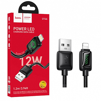 Кабель Hoco U146 (USB to Lightning) Mundo charging (Black) (22)