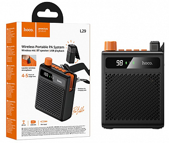 Bluetooth колонка Hoco L29 Glorioso wireless speaker (Black) 