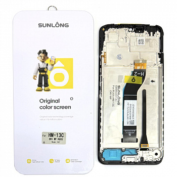 Дисплей для Xiaomi Redmi 13C (Sunlong) (Black) + Frame Original