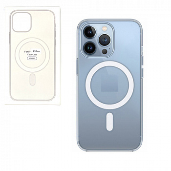Силиконовый чехол для iPhone 13 Pro прозрачный MagSafe