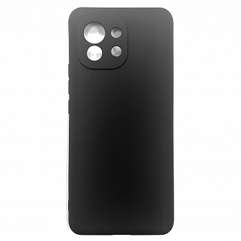Силиконовый чехол для Xiaomi Mi 11 чёрный (от 5шт цена 10р)