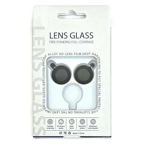 Защитное стекло на камеру для Apple iPhone 16/ 16 Plus Lens Glass (Black)