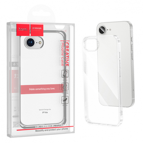 Силиконовый чехол для iPhone 16e Hoco Light series TPU cace (Transparent) (20)