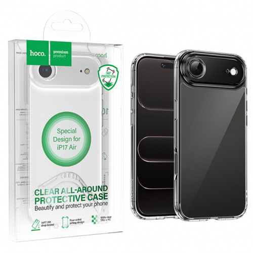 Задняя накладка для iPhone 17 Air Hoco Airbag anti-fall protective case (Transparent) (20)