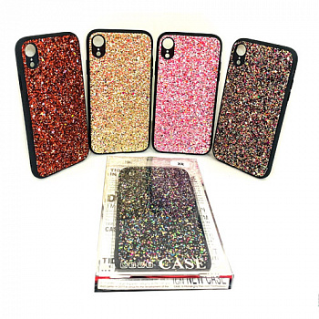 Силиконовый чехол для iPhone XR (6,1) с блёстками Fashion Case