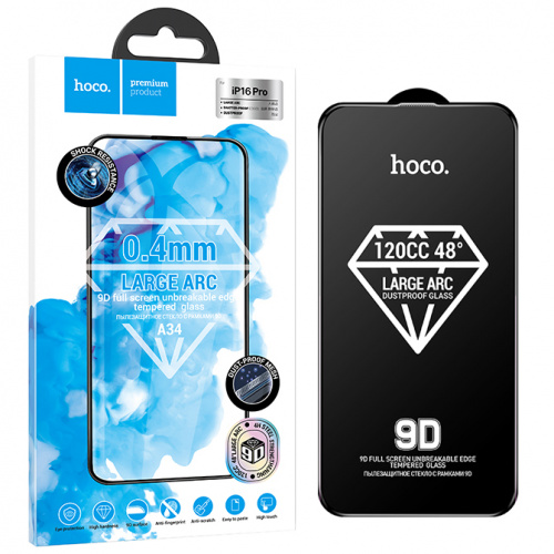 Защитное стекло для Apple iPhone 16 Pro/ 17 (A34) Hoco 9D large arc dustproof glass for (36)