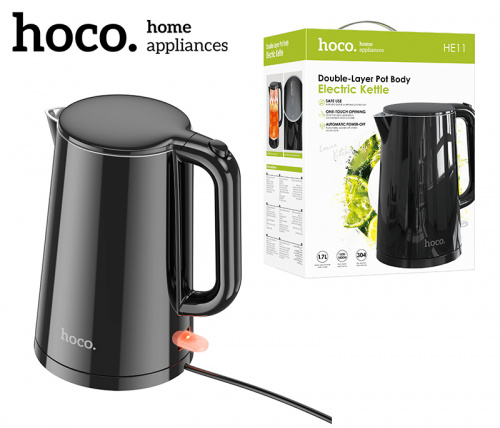 Чайник электрический Hoco HE11 1.7L electric kettle (Black) (6)