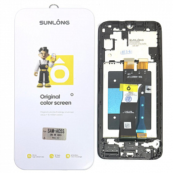 Дисплей + тачскрин для Samsung A057/ A05S Black (Sunlong ORI) + Frame АКЦИЯ!!!