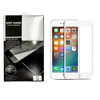 Защитное стекло для iPhone 6/ 6S (4.7) White BODY GUARD Premium 3D