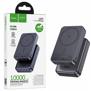Аккумулятор (АКБ) Power Bank Hoco J160A (10000 mAh) Original magnetic (Metal Gray) (48)