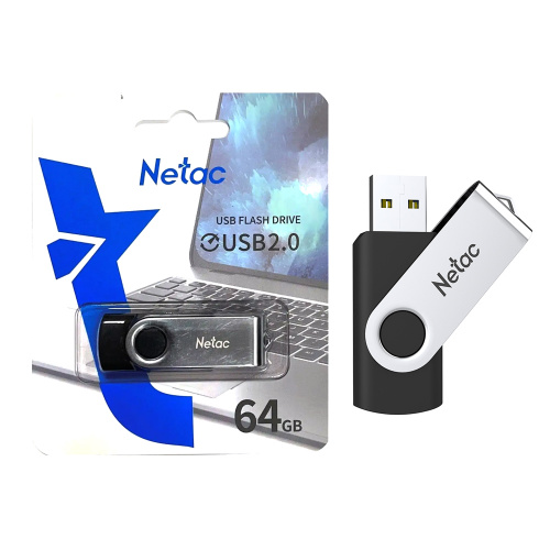 Флеш - накопитель USB 64Gb Netac U505 чёрный