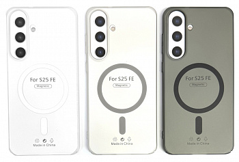 Задняя накладка для Samsung S25FE (S731) пластиковая техпакет с MagSafe в ассортименте