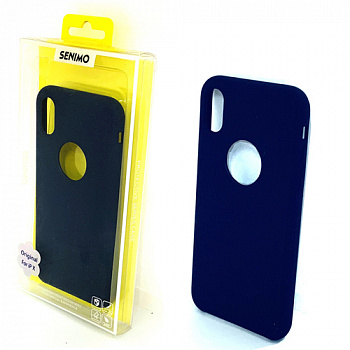 Силиконовый чехол для iPhone X/ XS (5,8) Blue Senimo