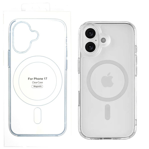 Силиконовый чехол для iPhone 17 позрачный c Magsafe