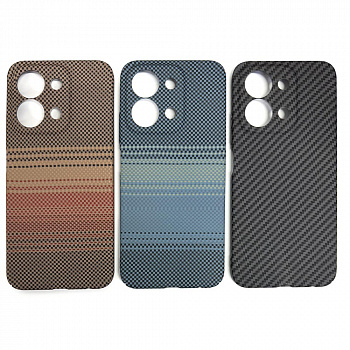 Задняя накладка для Xiaomi Redmi 15C Knit карбон