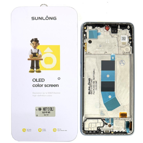 Дисплей для Xiaomi Redmi Note 13 4G (Sunlong) (Blue) Oled + Frame
