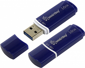 Флеш - накопитель USB 16Gb Smart Buy Grown (USB 3.0)  синий