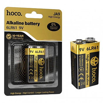 Батарейка Hoco JA9 9V alkaline battery 6LR61 (Black) (20)
