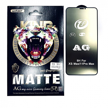 Защитное стекло для iPhone XS MAX/ 11 Pro MAX (6.5) Gold/Black Wotaer King
