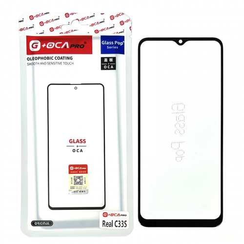 Glass+OCA Realme C33s Black (Musttby)