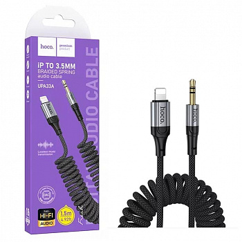 Кабель AUX 3,5 на Lightning Hoco UPA33A (1.5m) Nuevo digital audio conversion cable (Black) (31)