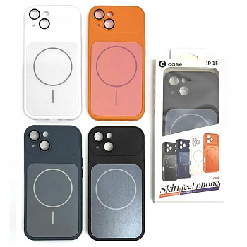 Задняя накладка для iPhone 15 Skin c Magsafe, с защитой камеры в ассортименте