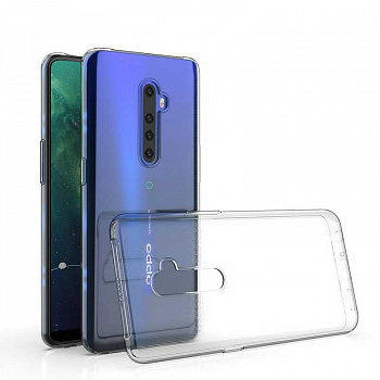 Силиконовый чехол для Oppo Reno 2 прозрачный (от 5шт цена 10р)