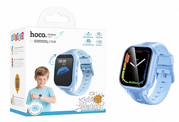 Детские смарт-часы Hoco Y108 4G children phone-watch Blue (50)