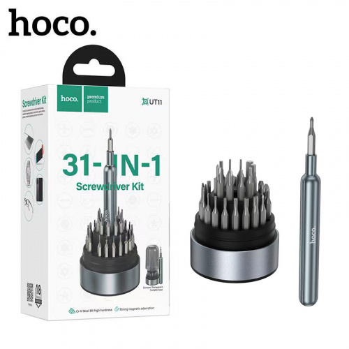 Набор отвёрток Hoco UT11 31-in-1 screwdriver set (deep space gray)