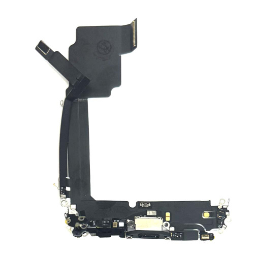 Шлейф c разъемом зарядки для iPhone 15 Pro MAX Black 100% Original