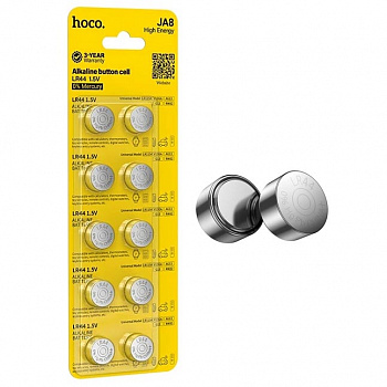 Батарейка Hoco JA8 Button battery LR44 (10PCS) (Silver) (20)