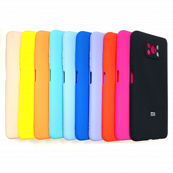 Силиконовый чехол для Xiaomi Poco X3/ X3 Pro копия-оригинала в ассортименте (китай)
