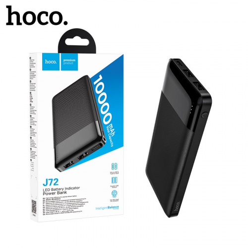 Аккумулятор (АКБ) Power Bank Hoco J72 (10000 mAh) Easy travel power bank (Black) (40)