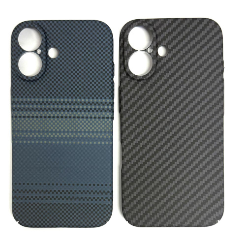 Задняя накладка для iPhone 16 Knit карбон