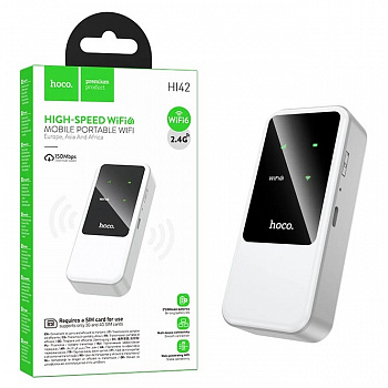 Wi-Fi роутер Hoco HI42 Mobile portable WiFi(Europe Asia and Africa) (White) (50)
