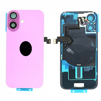 Задняя крышка для Apple iPhone 16 (Frime Complect + Flex) (Pink) Original