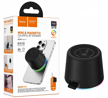 Bluetooth колонка Hoco HC49 Shine magnetic BT speaker (Black) 